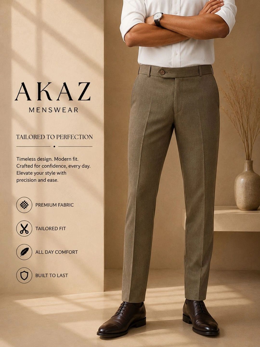 Akaz Men Tailored Easy Wash Trousers-picture-31