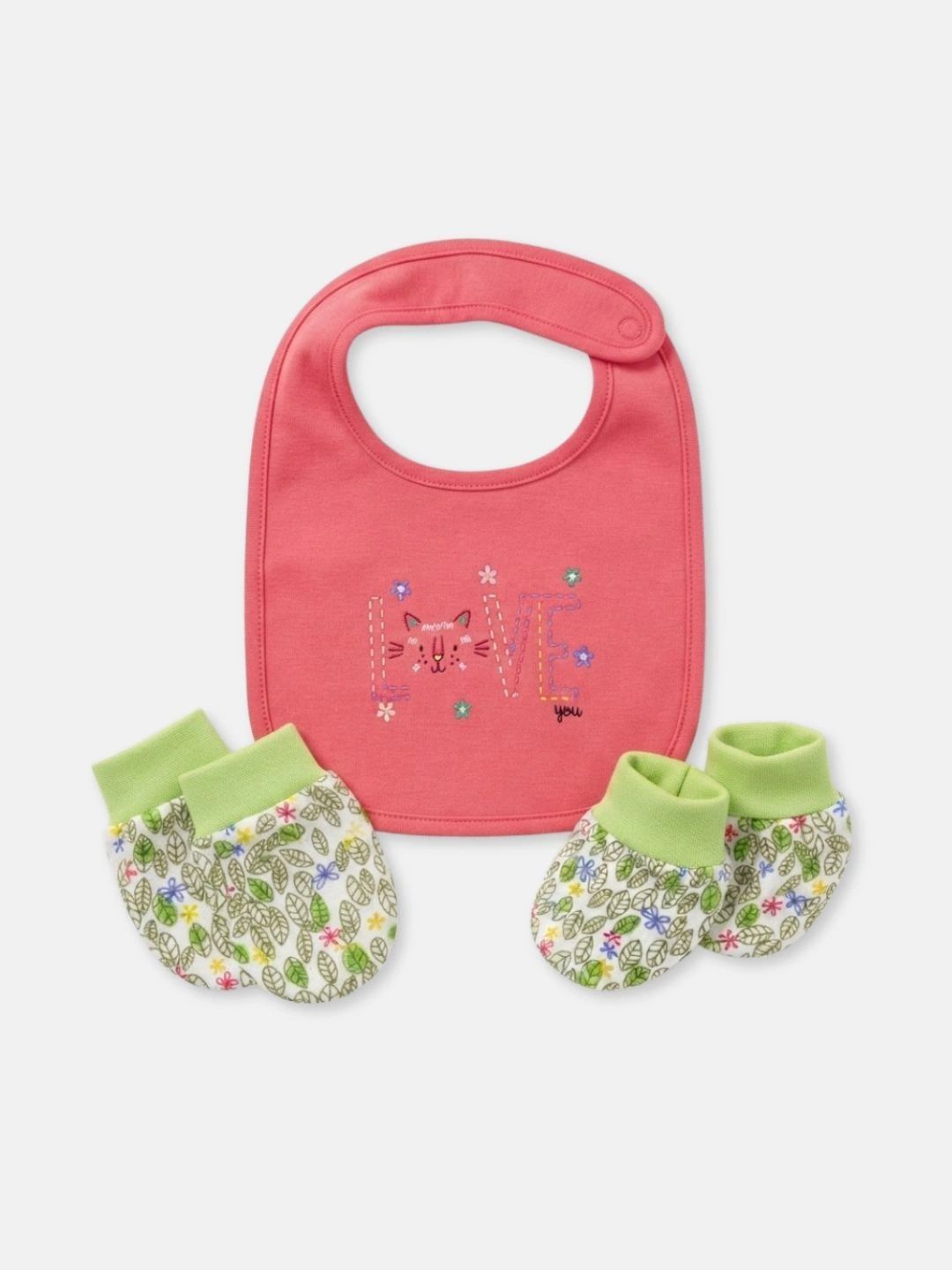 MINI KLUB Infant Girls Set Of 5 Printed Pure Cotton Apparel Gift Set-picture-25