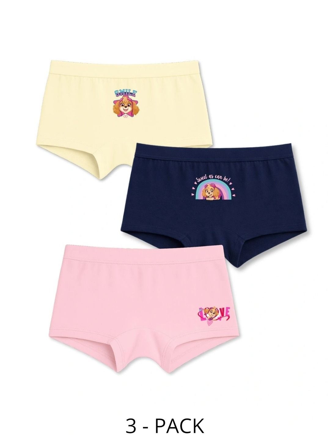 Button Bear Girls Pack of 3 Printed Cotton Boy Shorts-picture-40