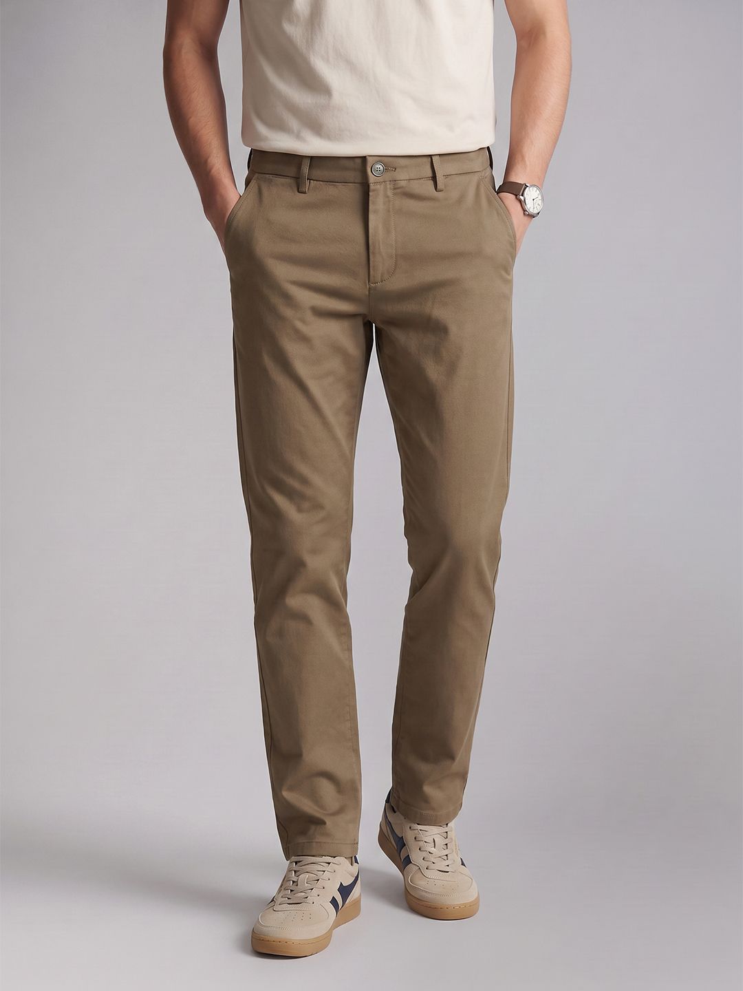Allen Solly Men Slim Fit Woven Trousers-picture-58