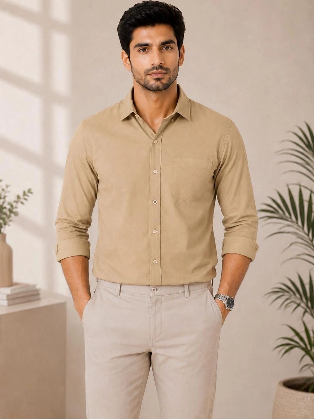 Aly John Men Classic Casual Shirt-image-12