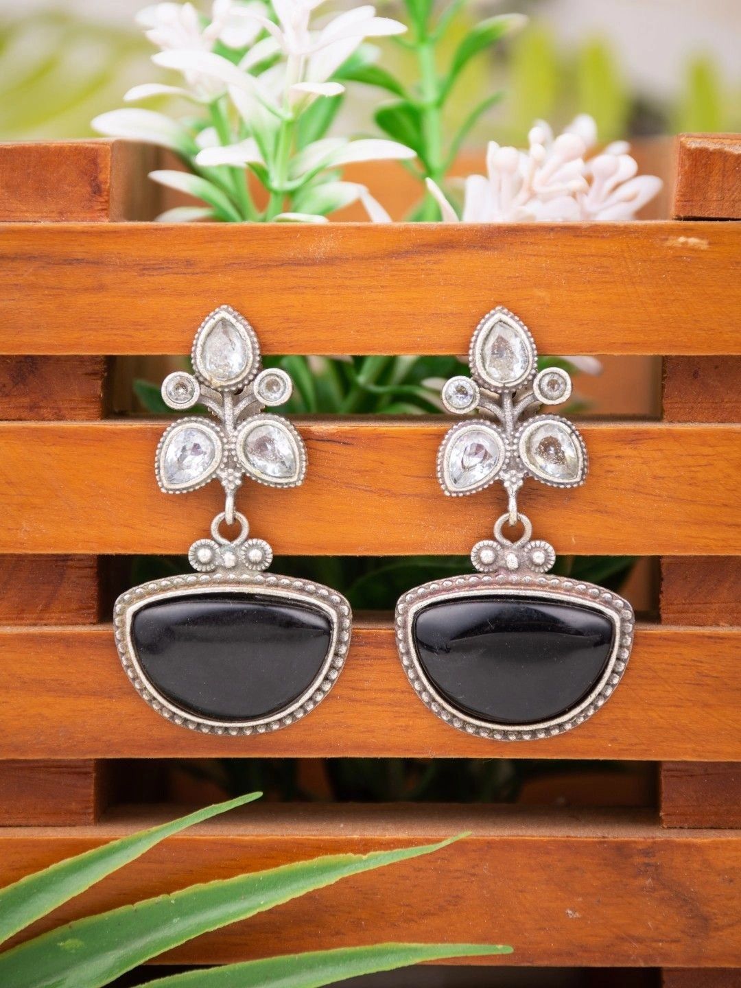 Sangria Geometric Drop Earrings-picture-47