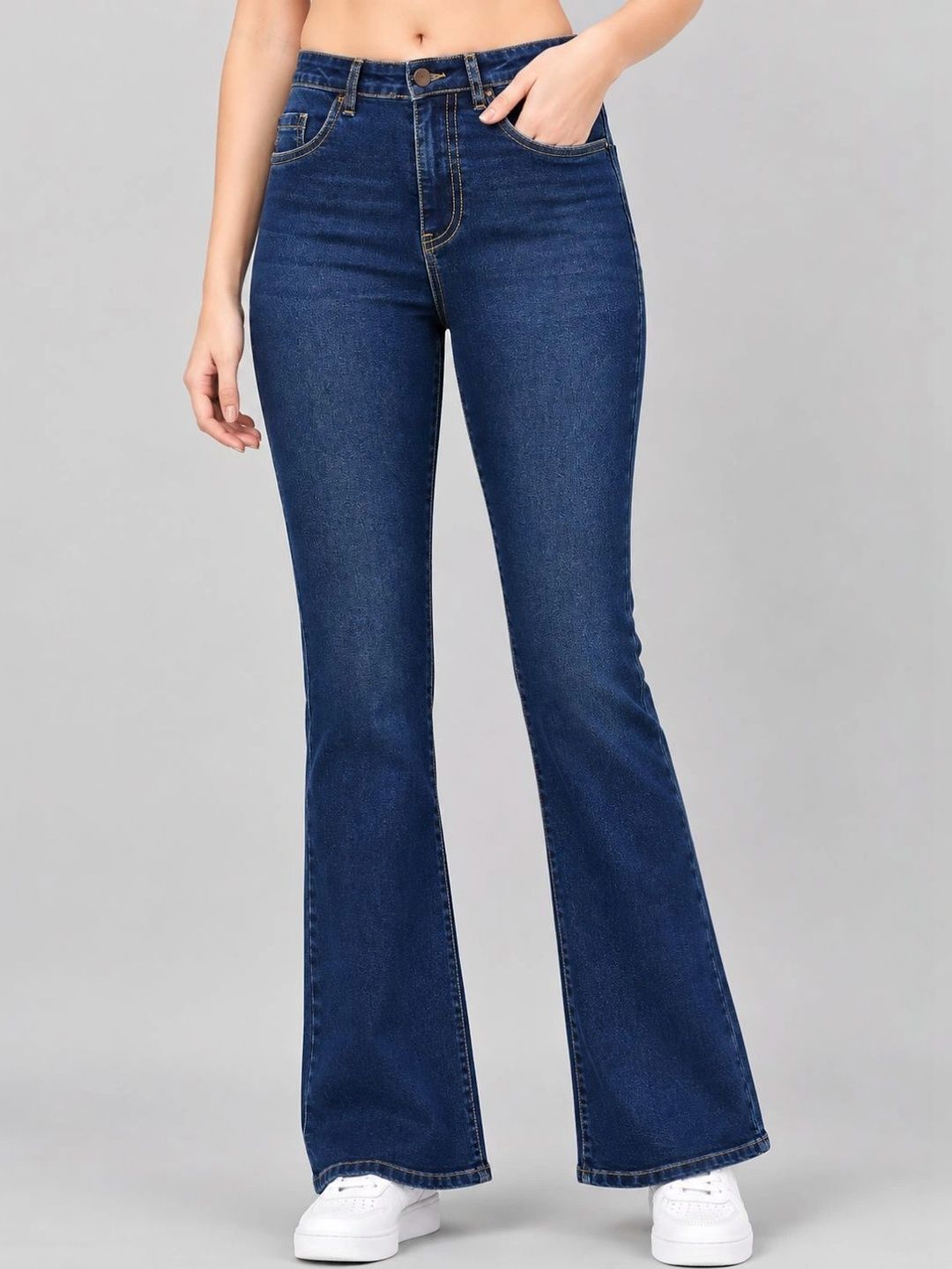 TARAMA Women Bootcut High-Rise Stretchable Jeans-picture-14