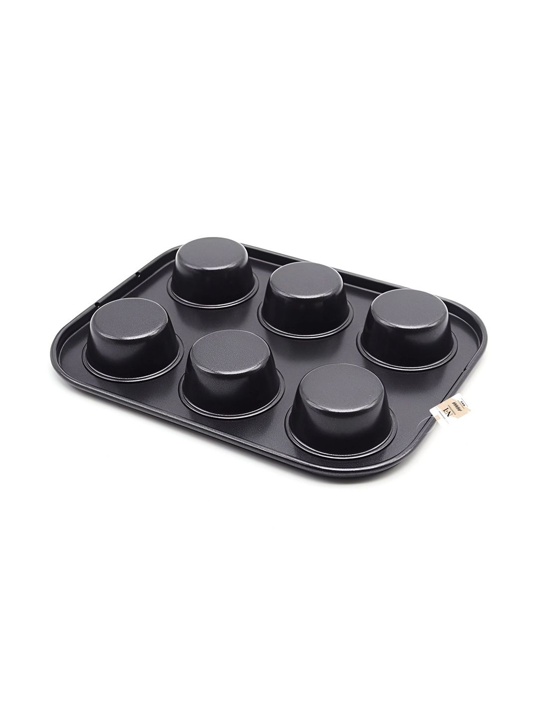 NFI essentials Black Non-stick Teflon Coated 6 Cup Muffin Tray-picture-43