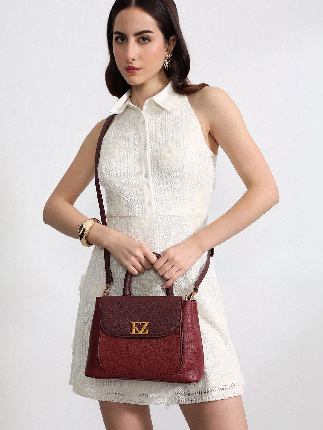 Kazo Textured Structured Handheld Bag-image-40