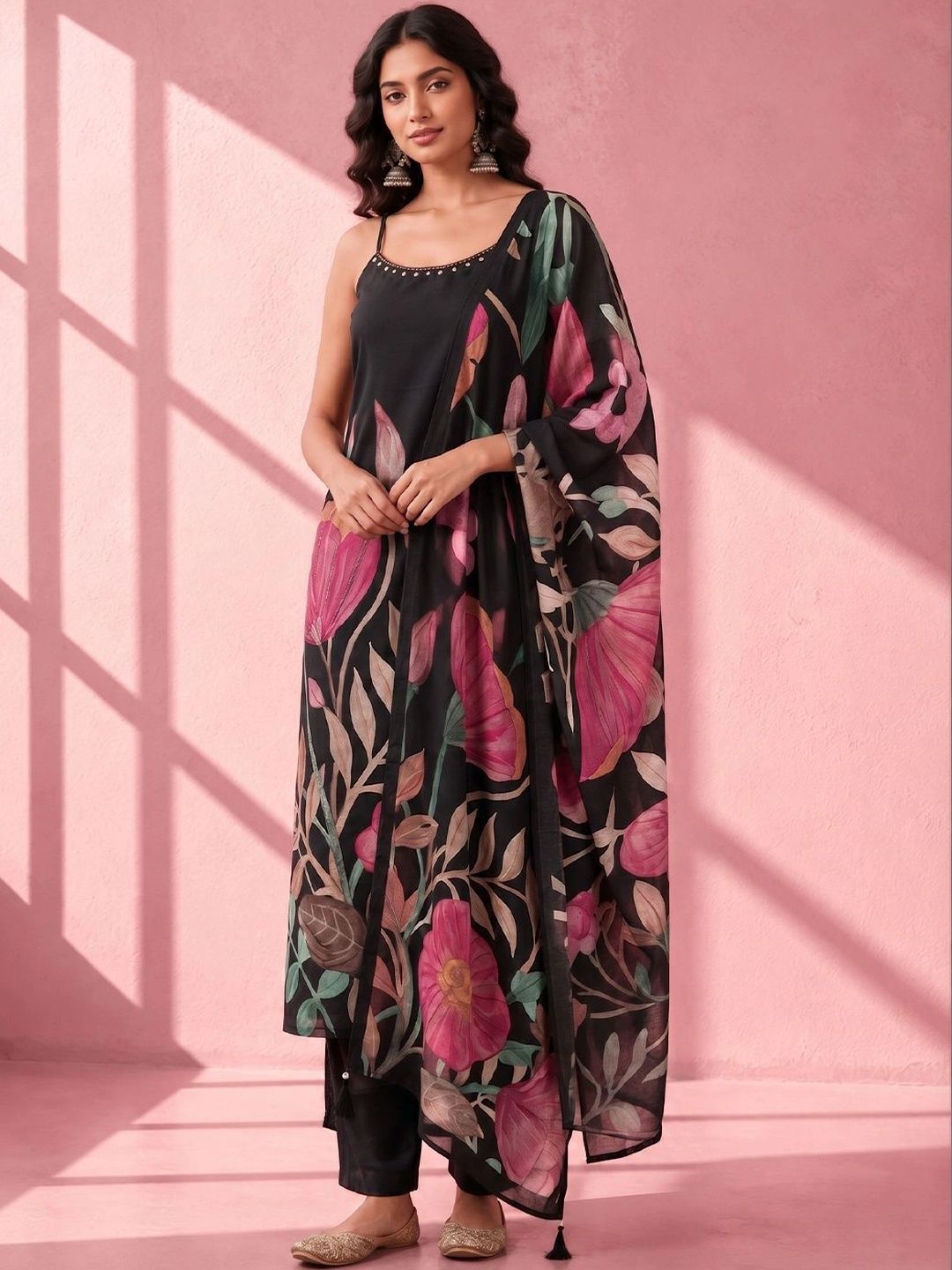 Anouk Women Floral Regular Kurta with Trousers & With Dupatta-image-43