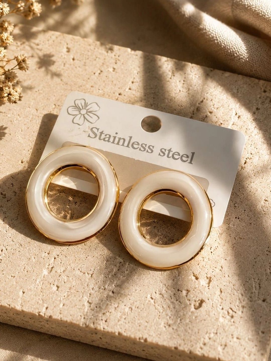 GARV GLEAM Circular Studs Earrings-image-46