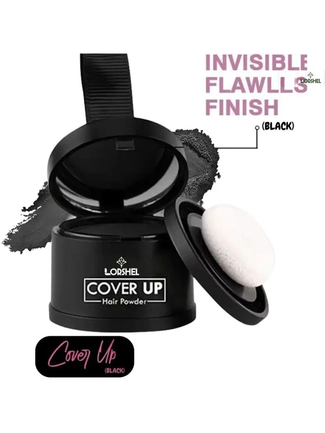 lorshel Hairline Shadow Powder For Grey Roots - 4 g - Black-image-47