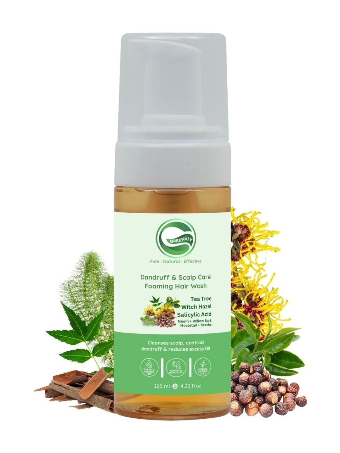 Greenviv Dandruff & Scalp Care Foaming Hair Wash- 125 ml-picture-34
