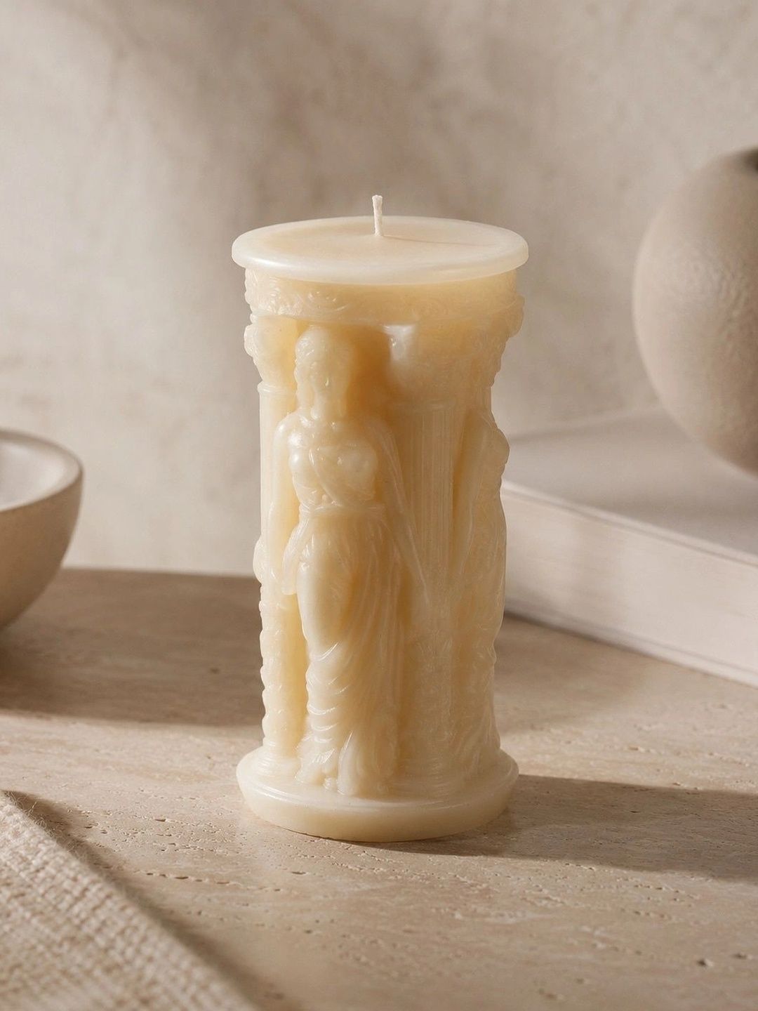 Grey Exim White 1 pieces Pillar Candle-picture-46