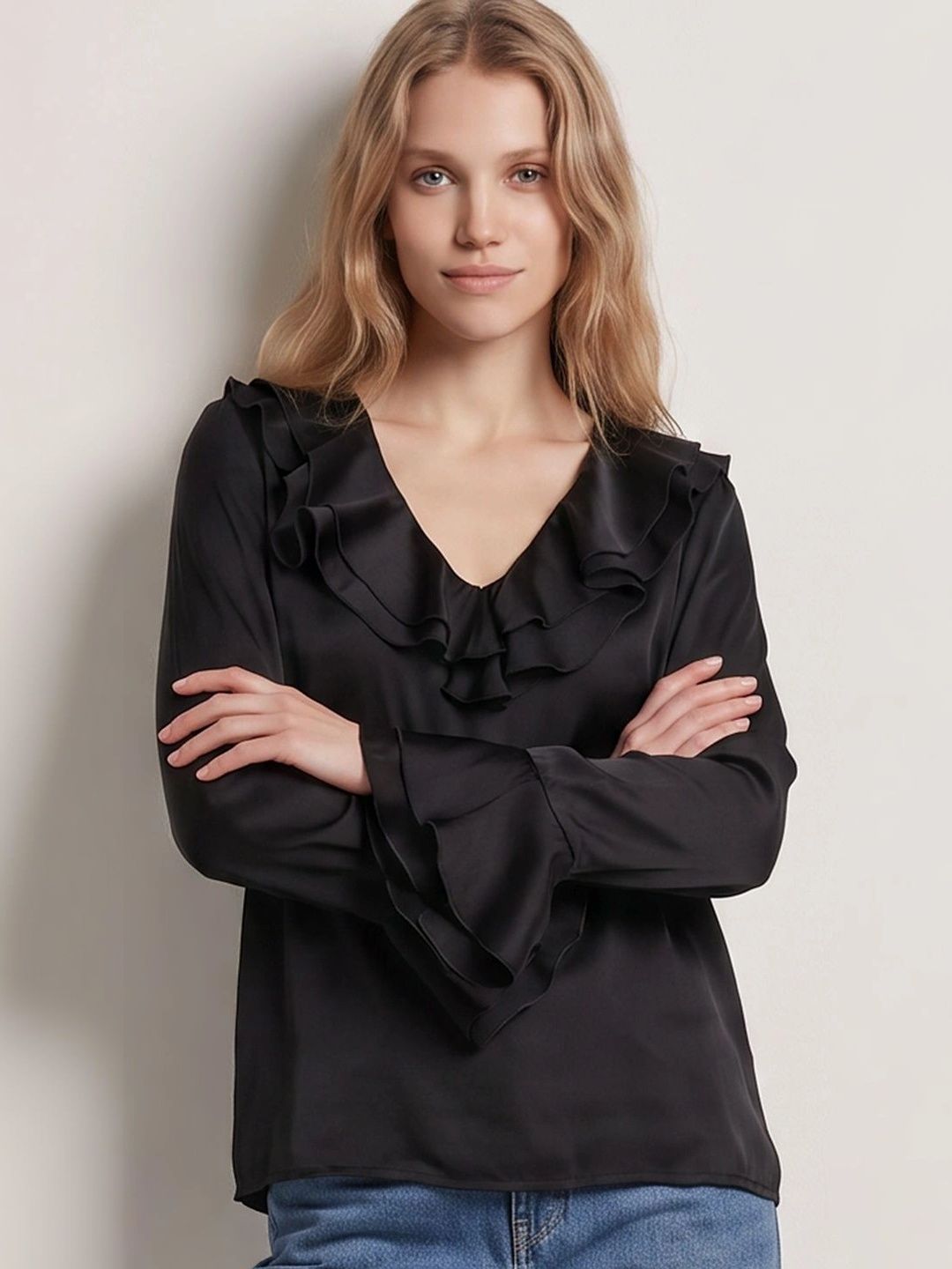 Vero Moda Flared Sleeve Ruffles Top-picture-23