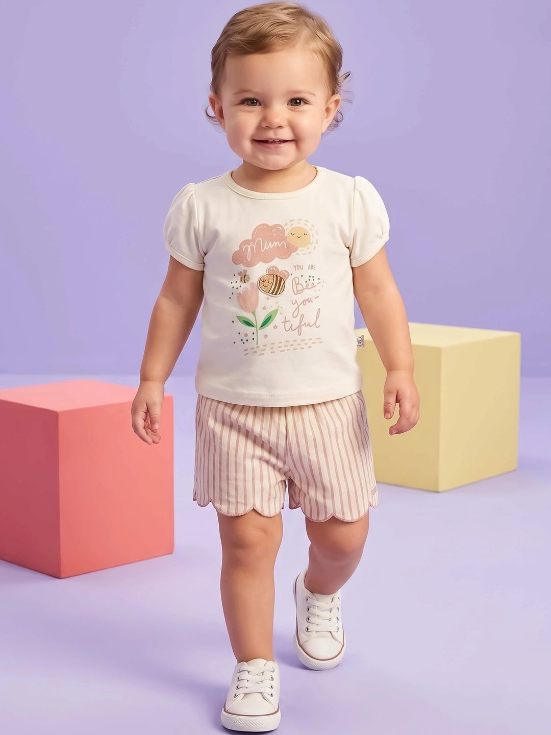 Pompidou Girls Printed T-shirt with Shorts-picture-17