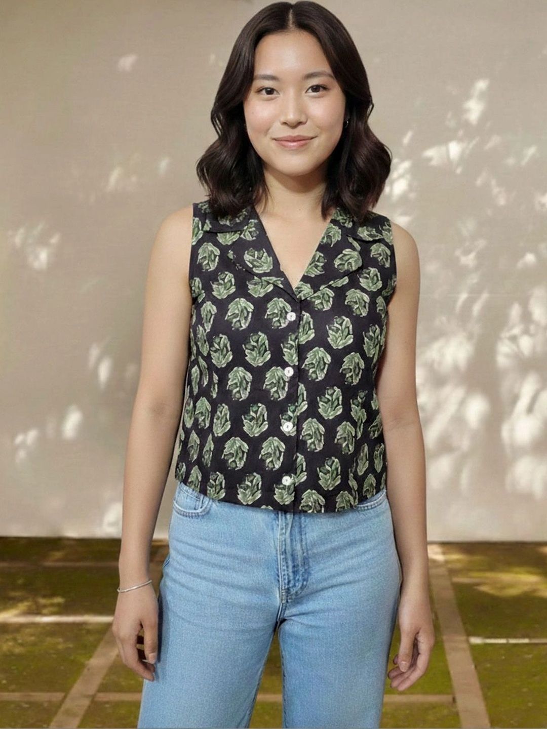 KALINI Tropical Print Tropical Top-picture-39