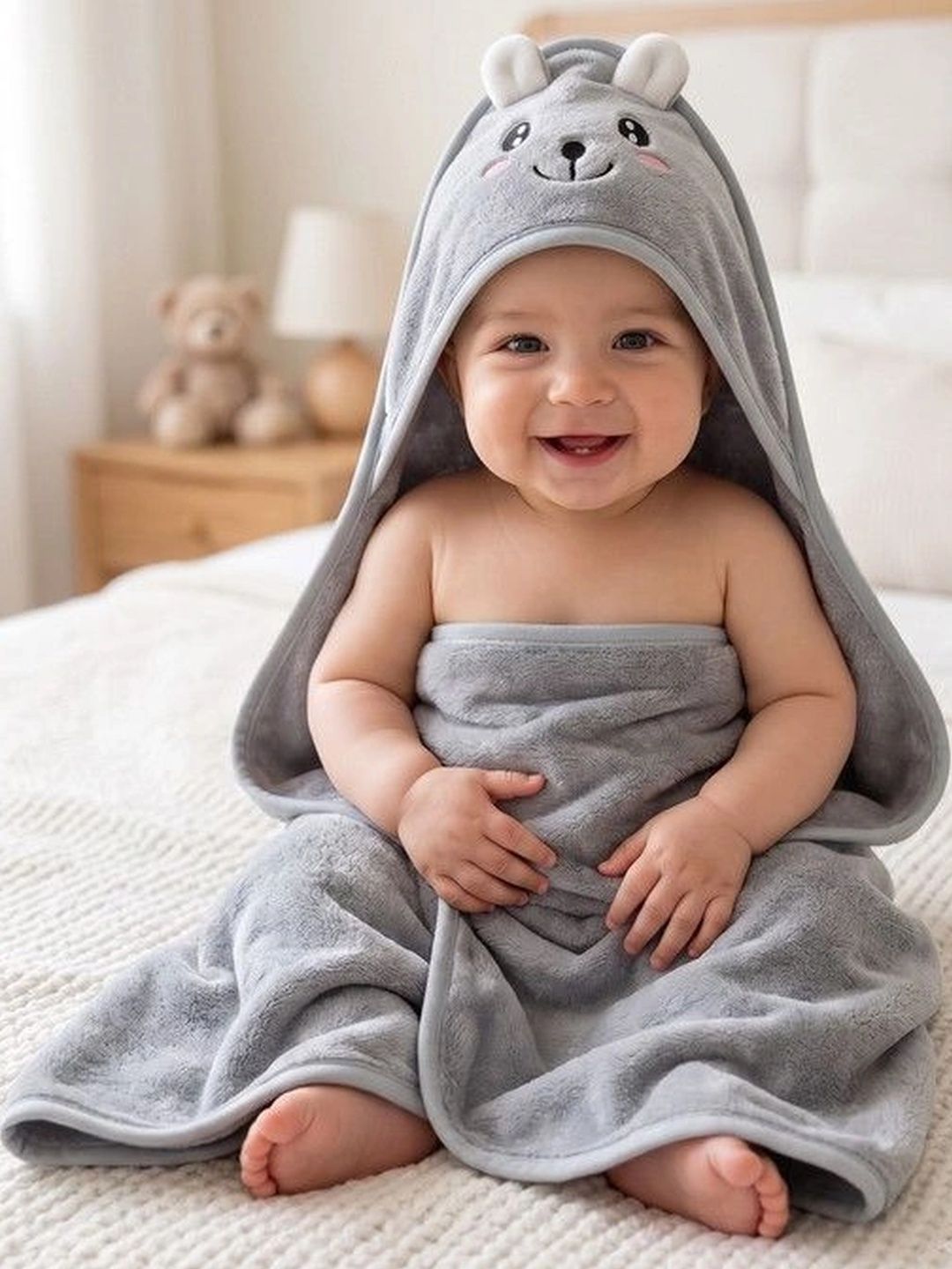 Weftora Grey 1 Printed 300 GSM Bath Towel-picture-37