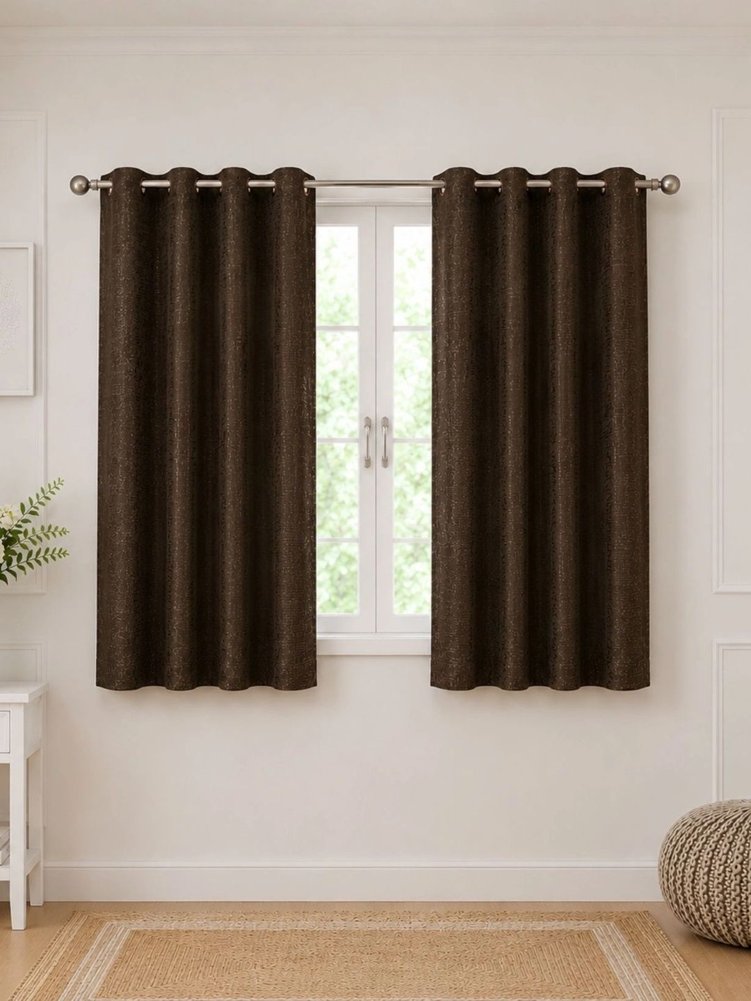 Homeful Style Brown Set of 2 Window Curtain-picture-14