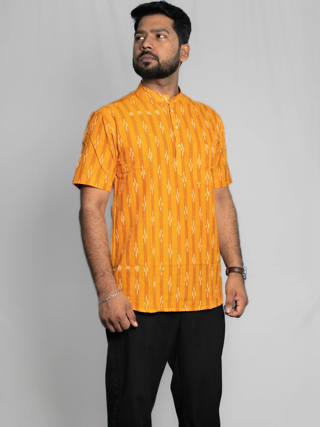 OdFab Men Printed Block Print Handloom Kurta-picture-23