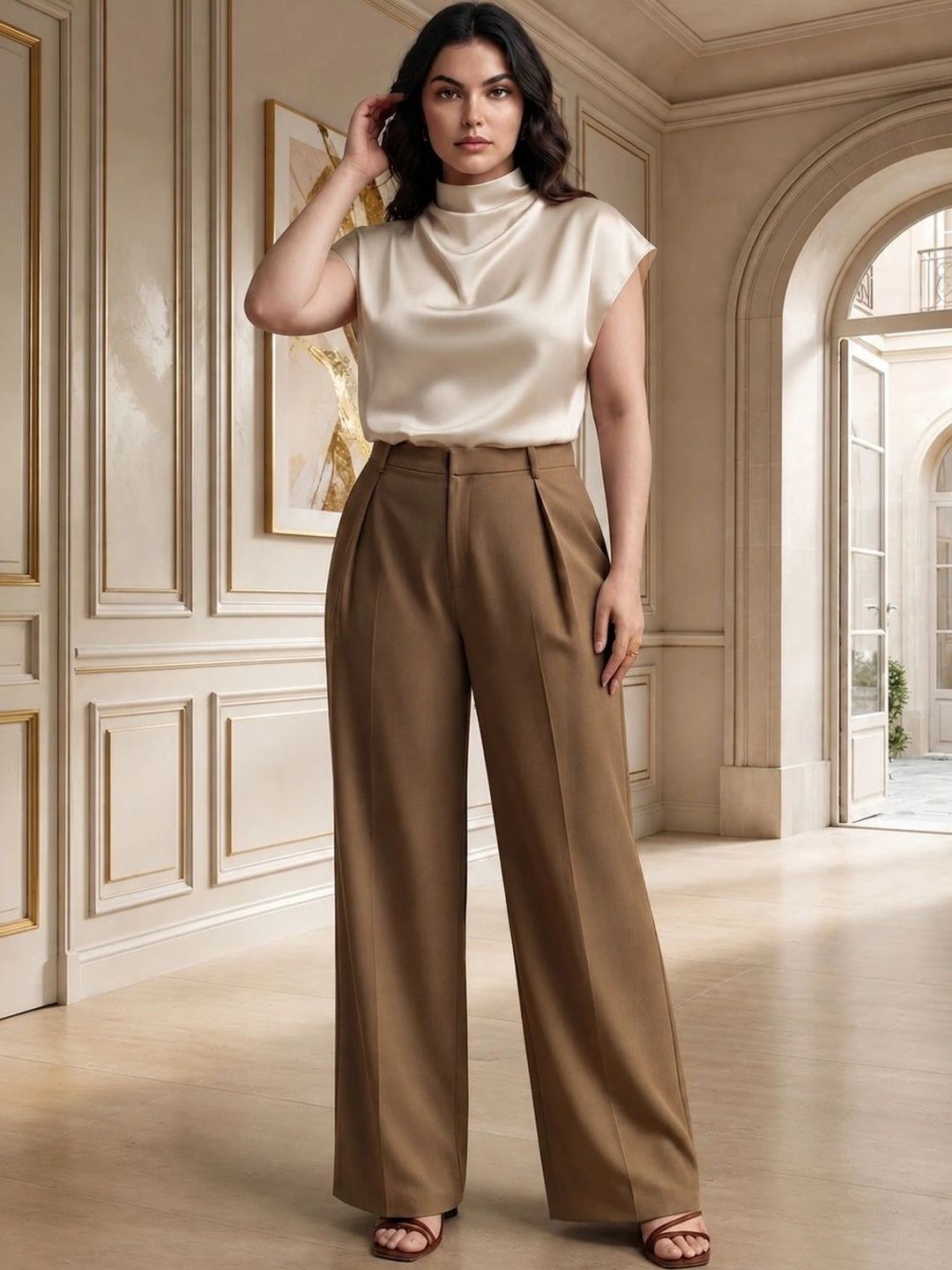 Chemistry Women Comfort Pleated Trousers-picture-33