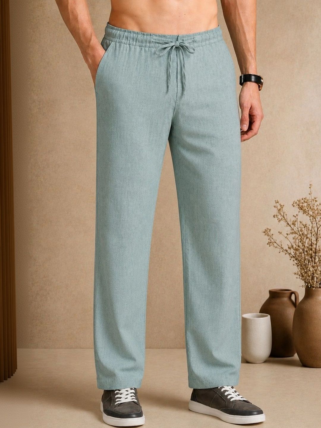 Moda Rapido X Tanip Men Relaxed Easy Wash Trousers-picture-32