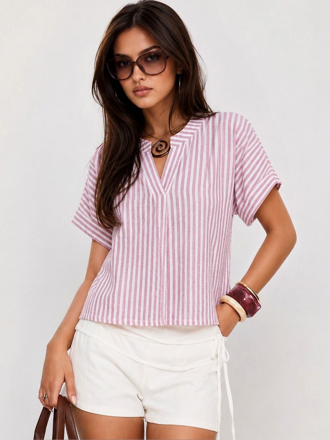 KALINI Striped Crop Top-picture-42
