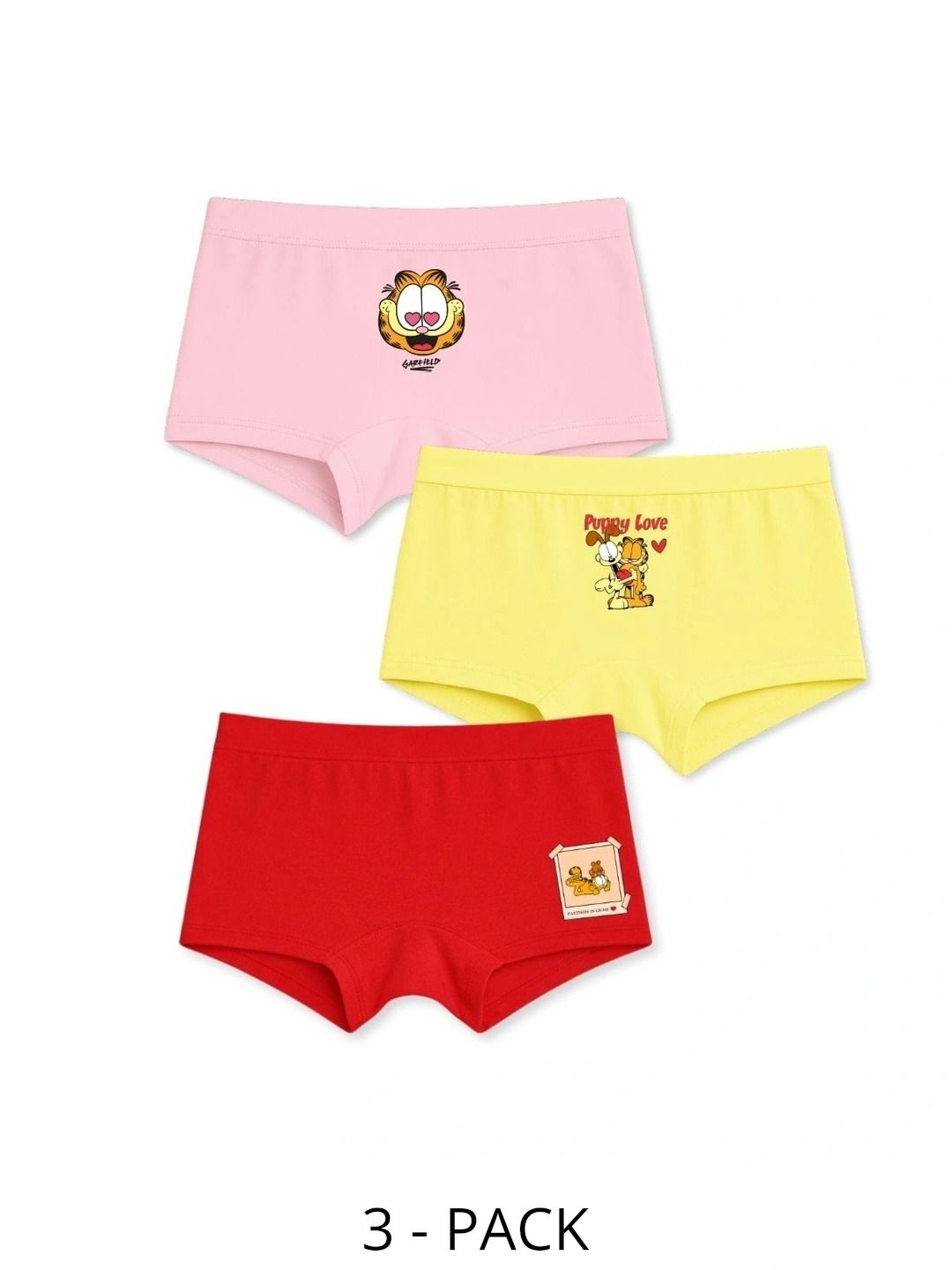 Button Bear Girls Pack of 3 Printed Cotton Boy Shorts-picture-27