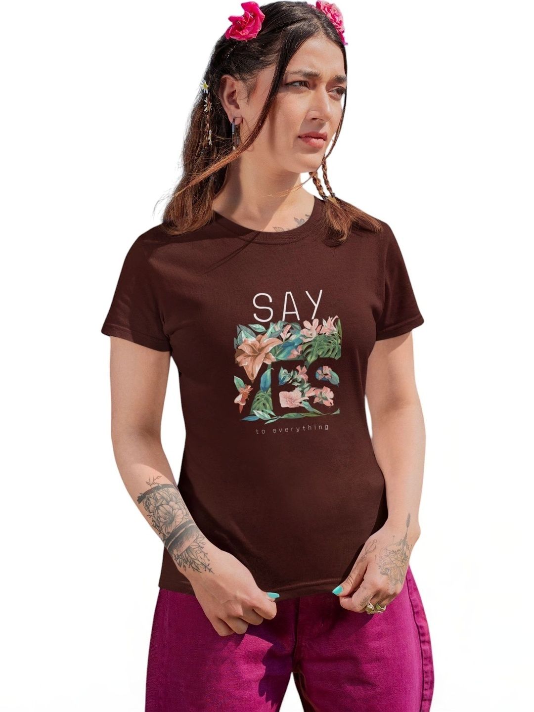 Elegantcrafts Tropical Print Tropical Cotton Top-picture-47