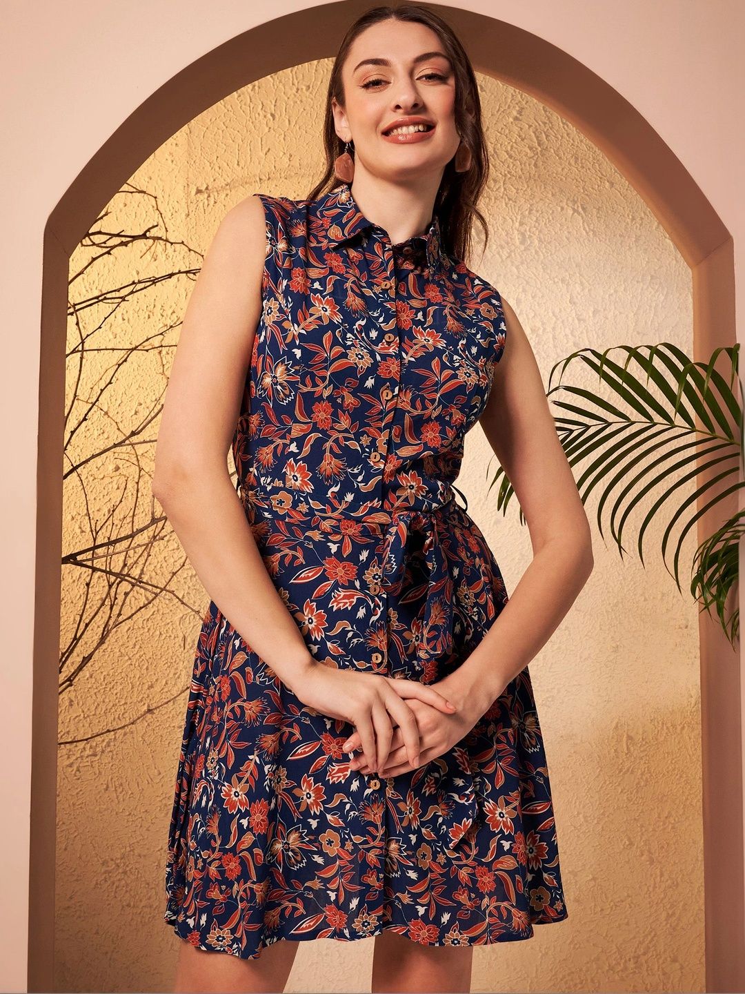 Moda Rapido Floral Print A-Line Dress-picture-38