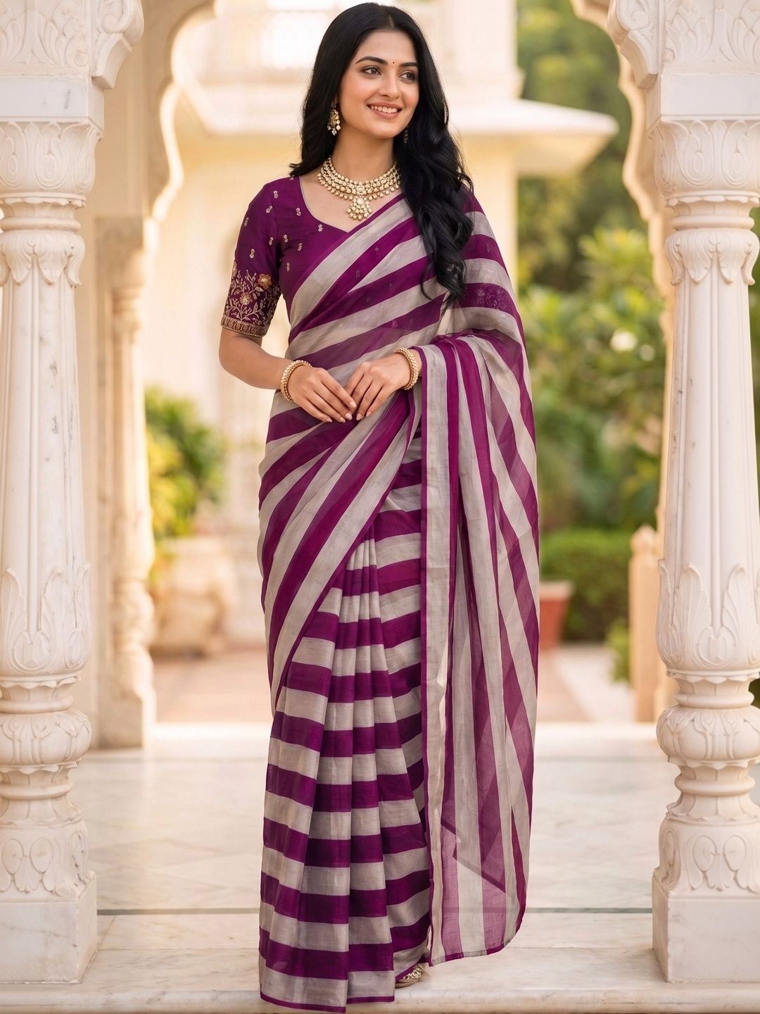 RANGVYRA LIFESTYLE Embroidered Pure Silk Saree-image-43
