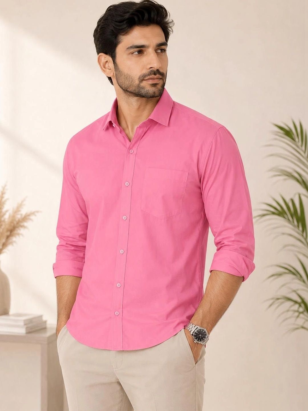 Aly John Men Classic Casual Shirt-picture-10