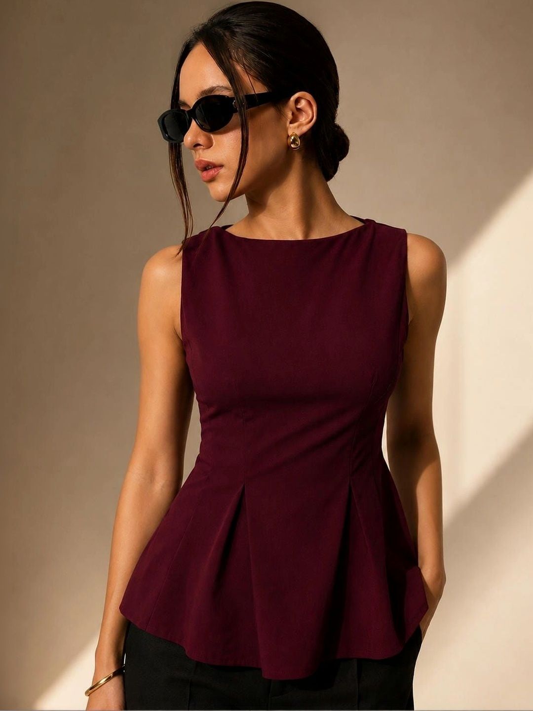 Zelvo Peplum Top-picture-24