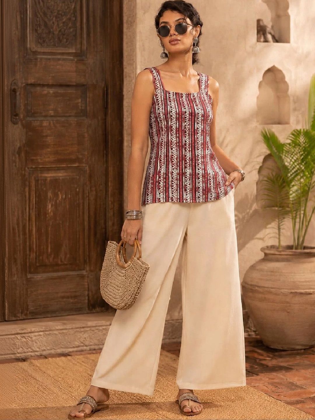 KALINI Print Ethnic Cotton Top-picture-24