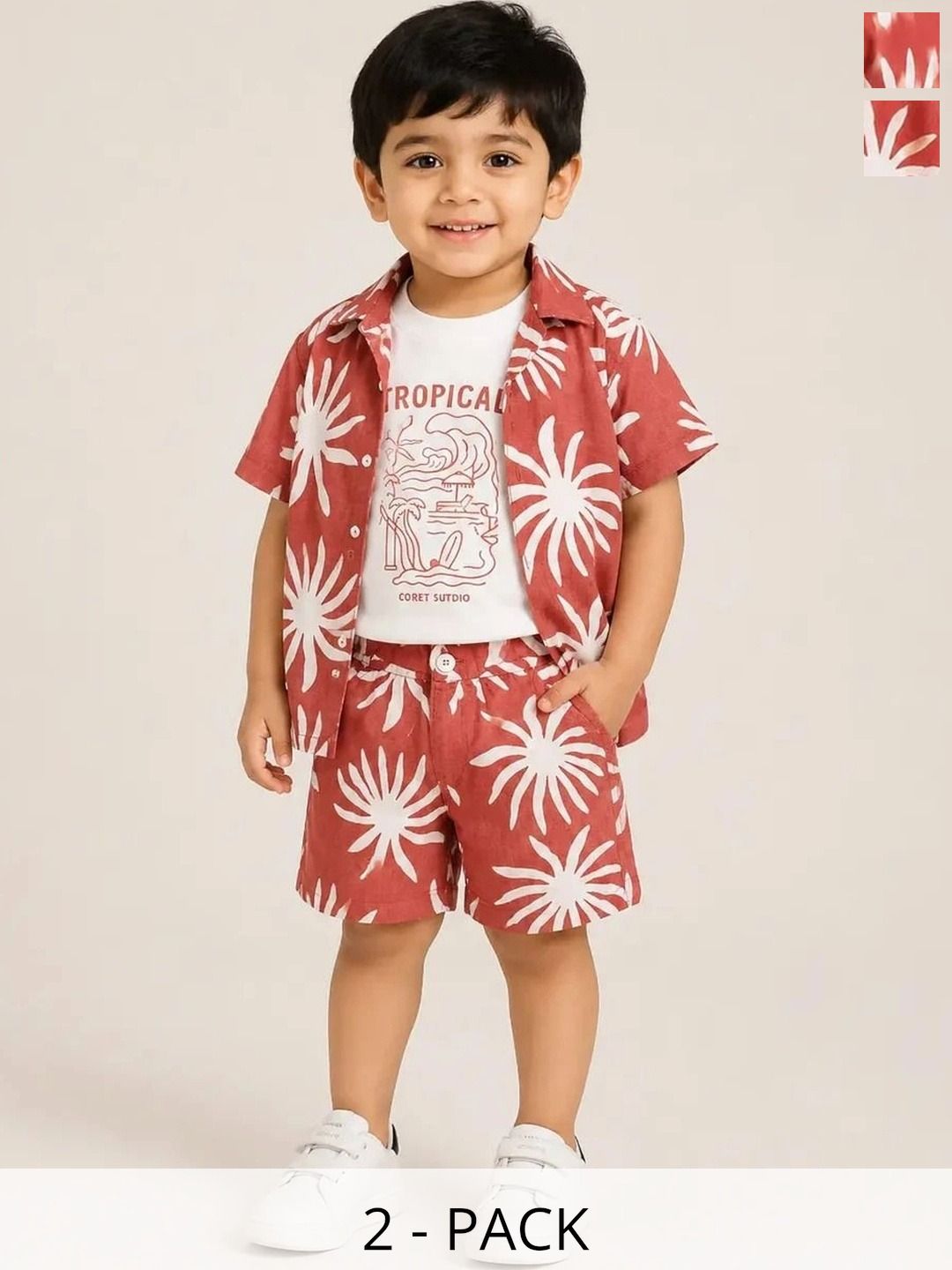 Bloomup Boys Printed T-shirt and Shirt with Shorts-picture-15