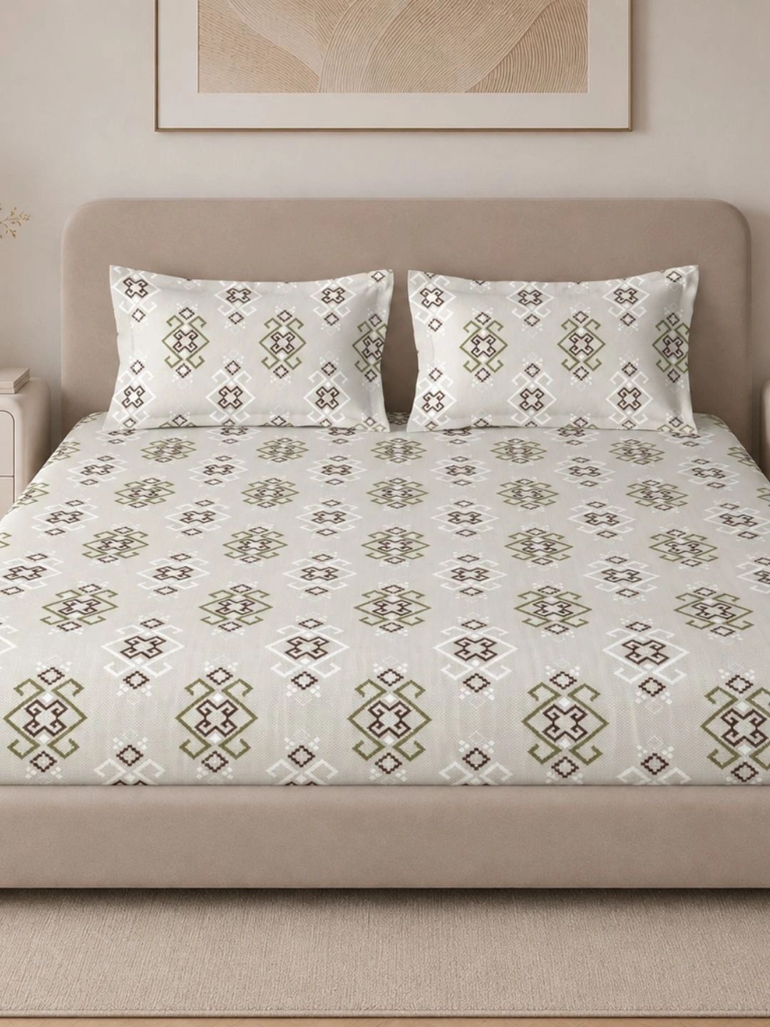 Sleeping Owls- because your sleep matters Maroon 220 TC King Bedsheet with 2 Pillow Covers-image-14