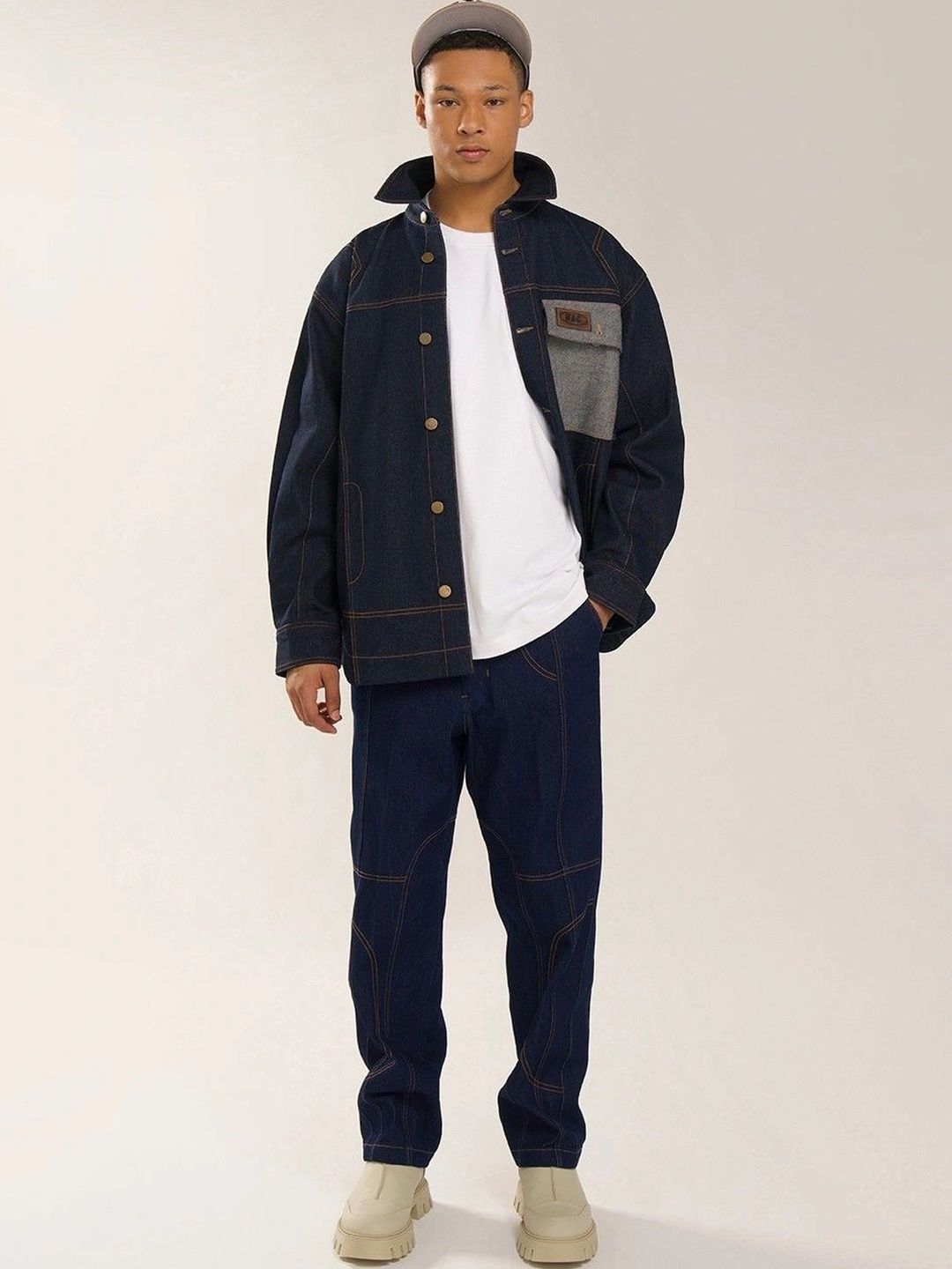 NO AREA CODE Men Loose Relaxed Fit Mid-Rise Jeans-image-22
