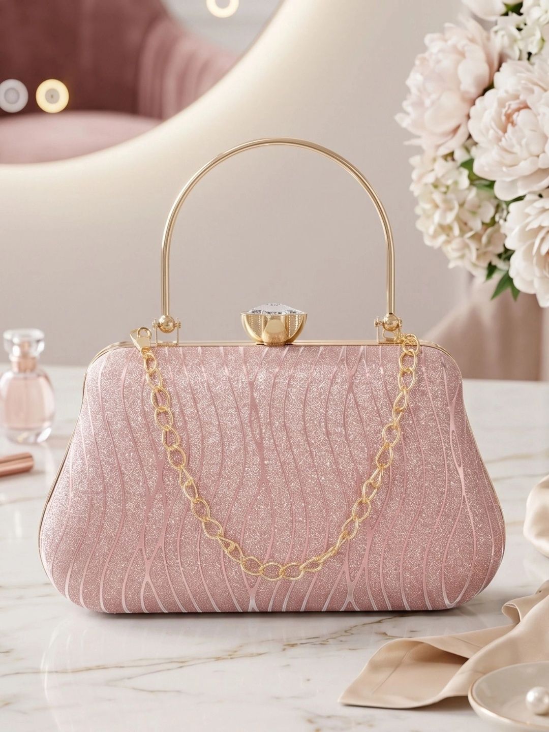 MISHA Textured Embellished Box Clutch-picture-30