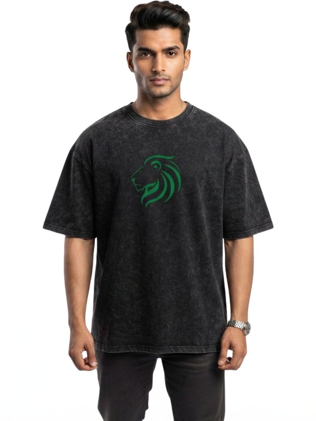 DUNBOND LABEL Men Printed Drop-Shoulder Sleeves Pure Cotton Blend T-shirt-image-31