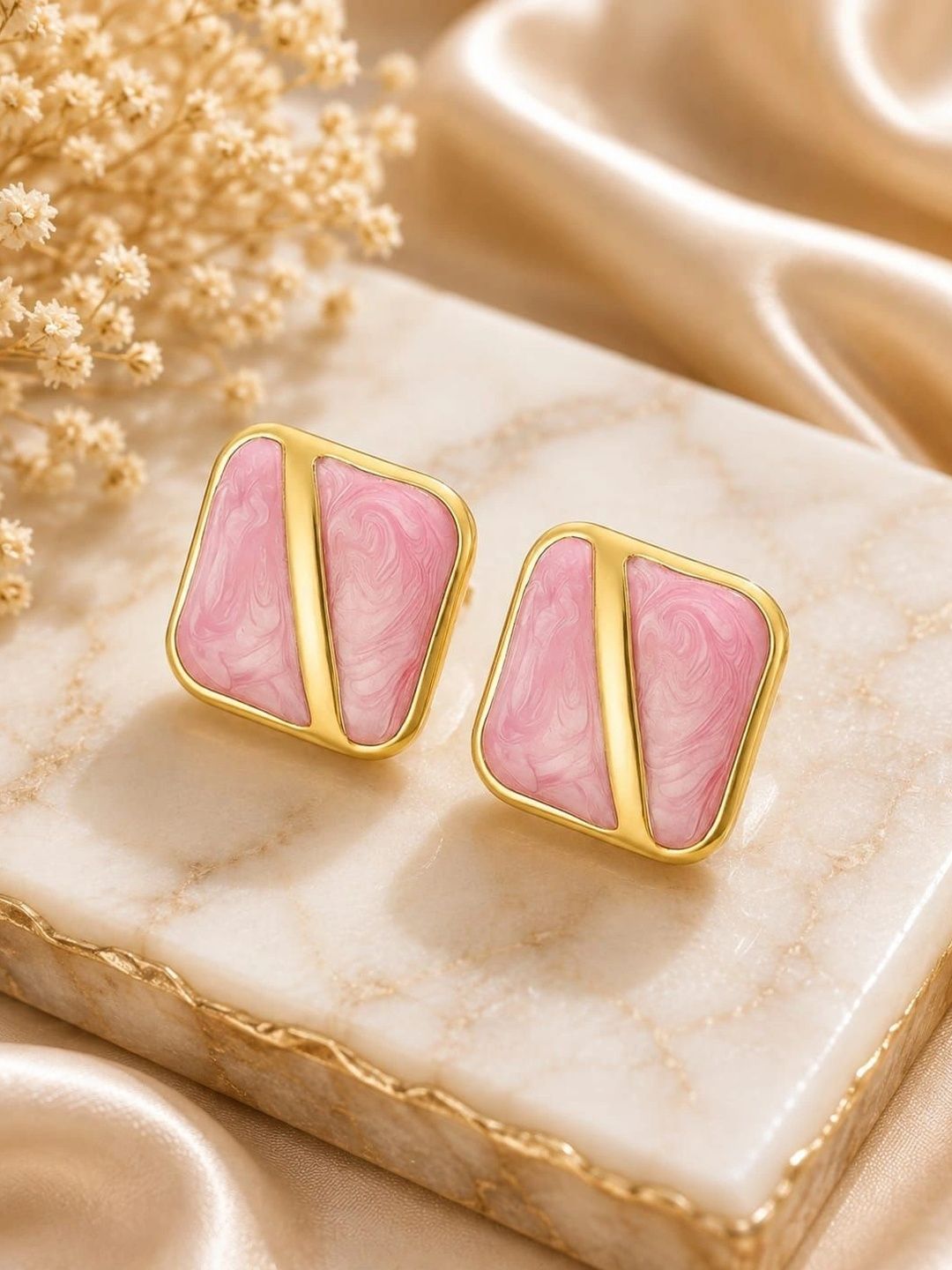 GARV GLEAM Square Studs Earrings-picture-27