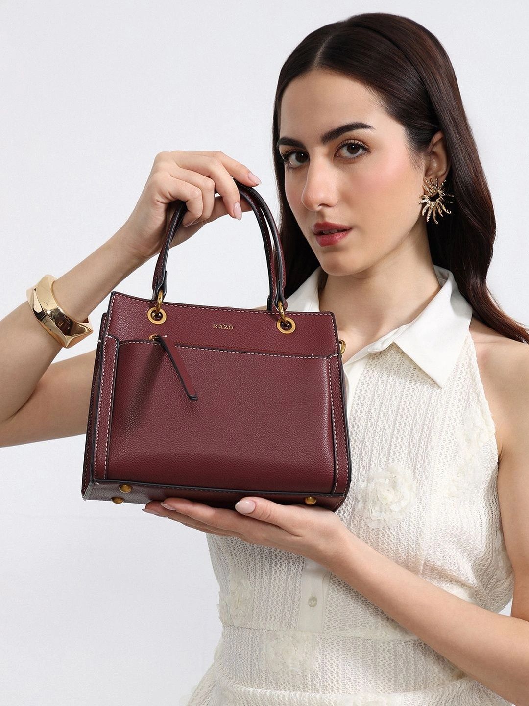Kazo Textured Structured Handheld Bag-picture-45