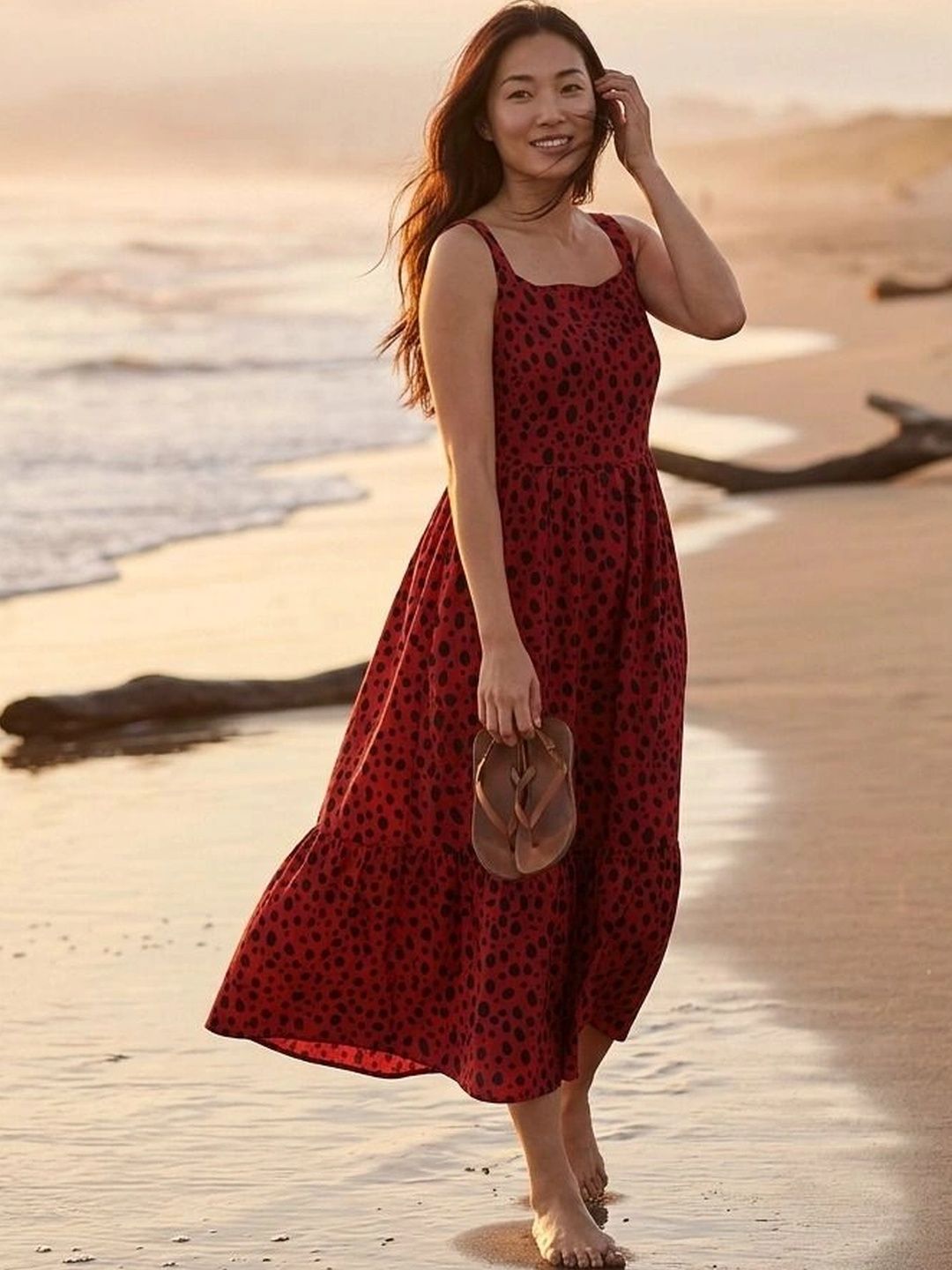 emeros Print A-Line Midi Dress-image-9