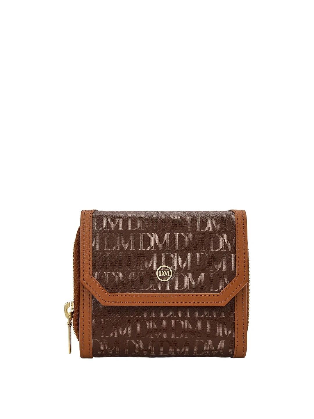 Da Milano Women Printed Leather Three Fold Wallet-image-13