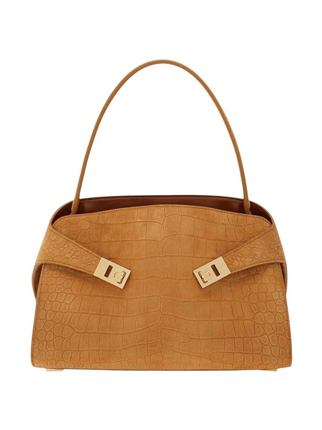 Ferragamo Textured Suede Structured Handheld Bag-picture-32