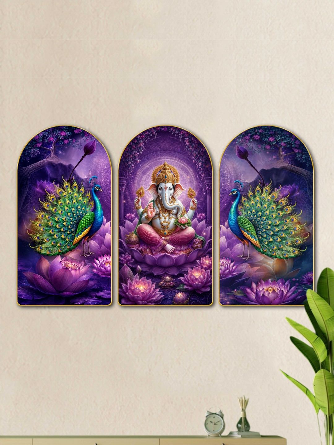 Livin'luxe Multicoloured MDF Religious Wall Paintings-picture-19