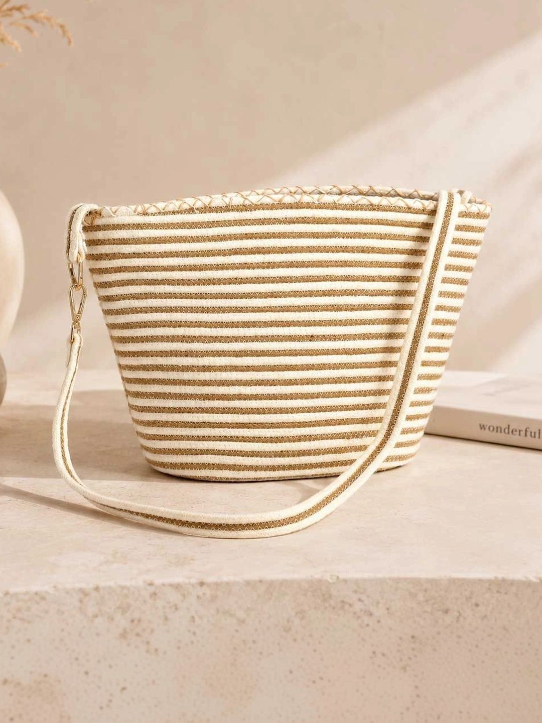 THE S LIVING Unisex Striped Messenger Bag-picture-34