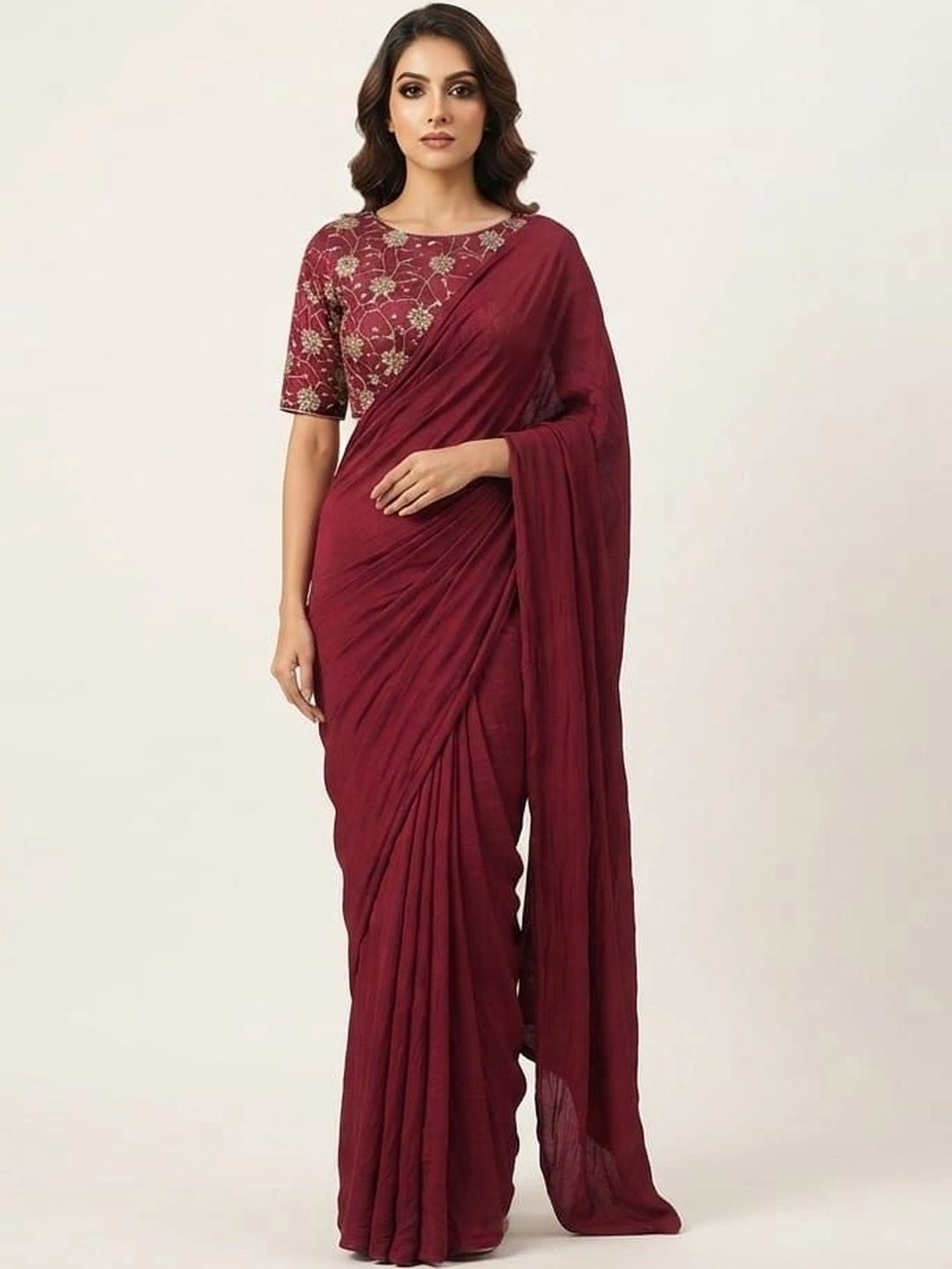 RANGVYRA LIFESTYLE Embroidered Pure Silk Saree-picture-52