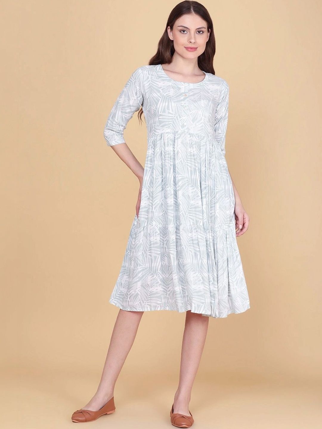 V-Mart Tropical Print A-Line Dress-picture-36