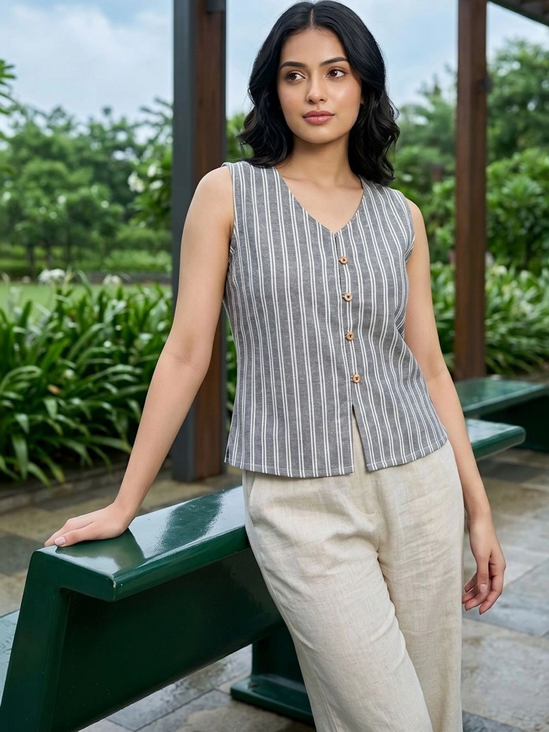 KALINI Striped Top-picture-12