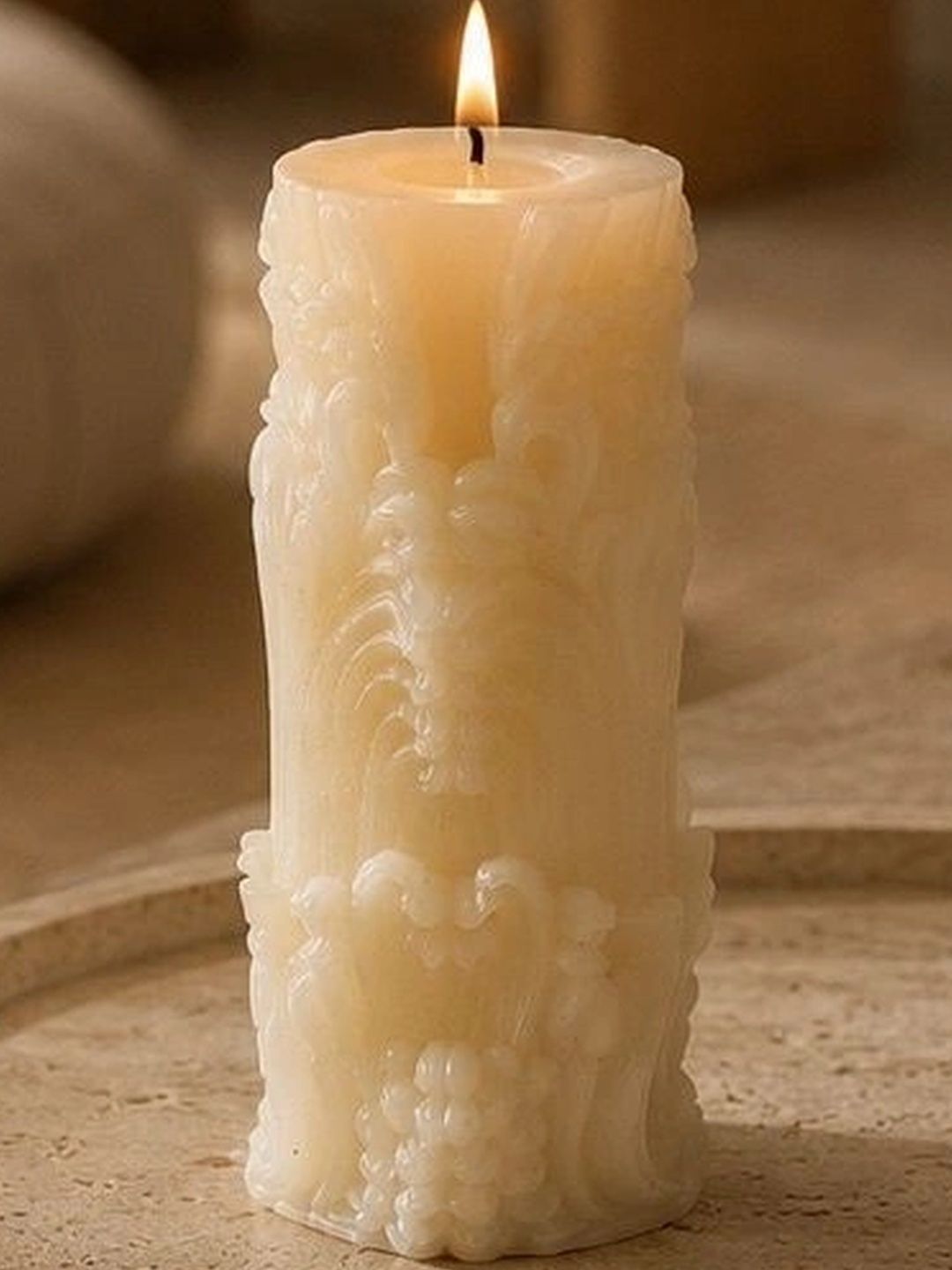 Grey Exim White 1 pieces Pillar Candle-picture-28