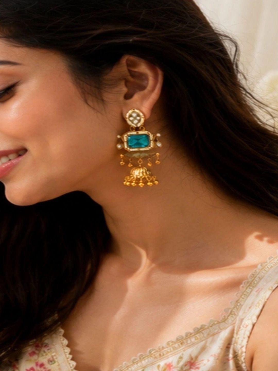 SakhiSKD Geometric Jhumkas Earrings-picture-51