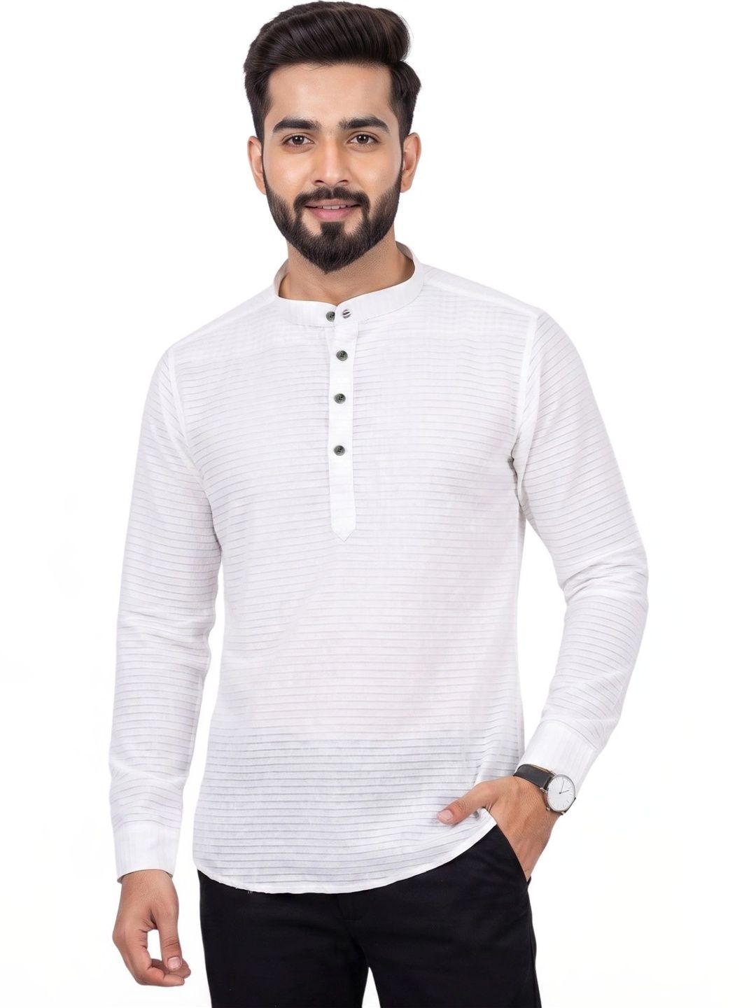 Kites Club Men Slim Fit Semi Sheer Casual Shirt-picture-22