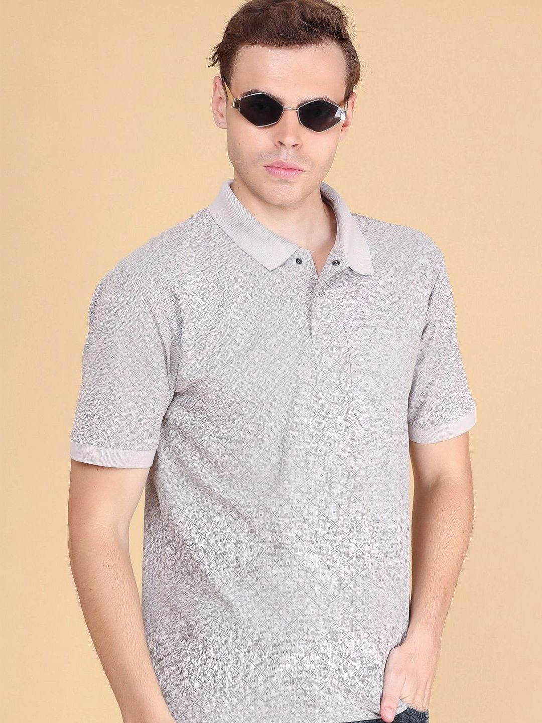 LIMEROAD Men Printed Polo Collar Pockets T-shirt-picture-23