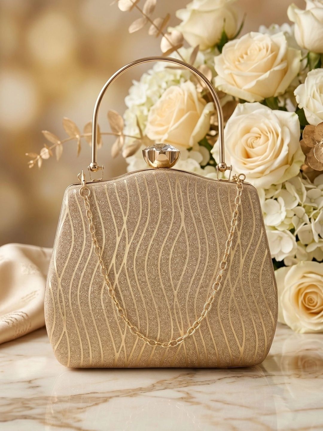 MISHA Textured Embellished Box Clutch-picture-12